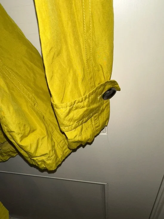 Burberry Brit Yellow/Green Double-Breasted Trench Coat with Belt Sz 10 - Picture 3 of 13